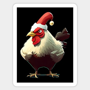 Christmas Chicken Magnet